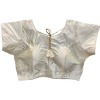 Vihu Fashion Women's Phantom Silk Short Sleeves Readymade Saree Blouse