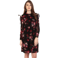 Rare London Women Standard Length Casual Dress (Ep2978A-S_Black_Small_Black_S)