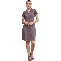 Selvia Western Dress For Women|Solid Lycra Western Dress For Women|A-Line Dress For Women|One Piece Dress For Women (720Dtk11741N-S_Mauve)
