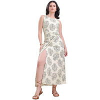 Purvaja Womens Twisted Maxi Length Dress (Wini-177-Off-White_Small)
