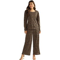 Dhruvi Trendz Womens Rayon Co-Ord Set Regular Fit Co-Ord Set (Dt-W1802&Tr858_Gold_M)