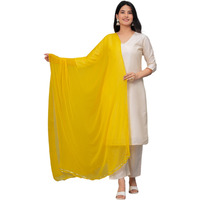 Stylum Women's Solid Nazmeen Dupatta (Dupmustardnaaz_Mustard)