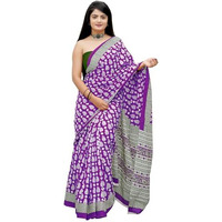 Shiv Textiles Cotton Printed Saree For Women.(Smc-St-327-Lavender)