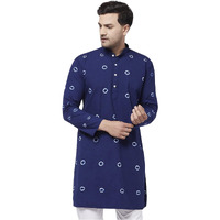Vastramay Men's Blue Pure Cotton Kurta-Vasmk130Bu_38
