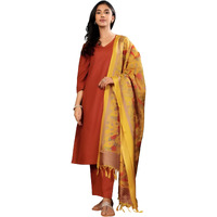 Varanga Women's Cotton Straight Salwar Suit Set  Comfortable, Elegant, And Stylish Traditional Wear For Every Occasion (Vardup2210-L)