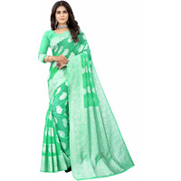 Sugathari Women's Banarasi Saree Pure Kanjivaram Silk Saree Soft New Ladies 2023 Design Wear Pattu Sarees Latest Cotton Party Sari Collections With Blouse Piece For Wedding Sadi (Sam Pari-156 Green)