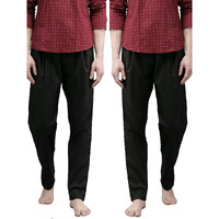 See Designs Men Black Solid Pure Cotton Men's Pyjama (Pack Of 2)_Sdcbpj156Xl