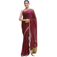 Satrani Women's Silk Weaving Saree With Unstitched Blouse Piece (4541S811N_Maroon)