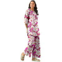 Tee Projekt Cotton Ethnic Wear Co Ord Set For Women | Festive Co Ord Set For Women Pink