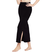 Clovia Women's Petticoat Style Saree Shapewear With Side Slit (Sw0023P13_Jet Black_L)