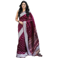 Pujia Mills Women's Kanjivaram Soft Silk Banarasi Sarees With Unstitched Blouse Piece