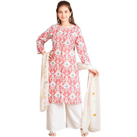 Aarika Girls Ethnic Wear Pink Colour Abstract Print -(8-15 Years)-(Kurti-Tr-K-339-Pink-32)