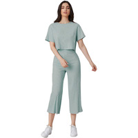 Dhruvi Trendz Womens Ribbed Pyjama Sets Regular Fit Co-Ord Set (Dt-W1787&Tr846_Turquoise_Xl)