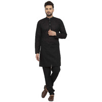 Jompers Men's Chicken Cotton Kurta Pyjama. (Black, Xxl)