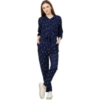 Rare Women's Rayon A-Line Maxi Casual Dress (Ep6044_Navy Blue_Large)