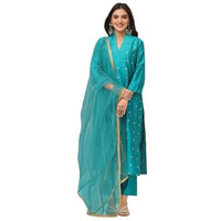 Ishin Women Pink Kurta Set With Duppatta