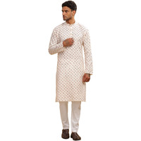 Be Active Men's Cotton Regular Kurta (C-399-3_White