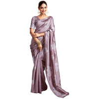 Satrani Women's Silk Blend Banarasi Jacquard Saree With Unstitched Blouse Piece (3882S194N_Dusty Mauve3)