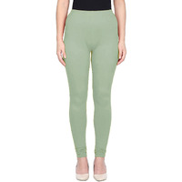 Shasmi Women's Stretch Leggings Com Chudidar Green Light 84_Meadow M