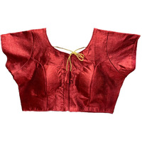Vihu Fashion Women's Phantom Silk Short Sleeves Readymade Saree Blouse