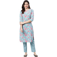 Idalia Sky Blue Printed Kurta Set