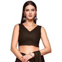 Oomph! Readymade Blouse For Women, Cotton, Sleeveless, V-Neck, Rbbl601