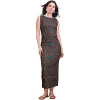 Purvaja Womens Bodycon Maxi Length Dress (Wini-189-Brown_Medium)