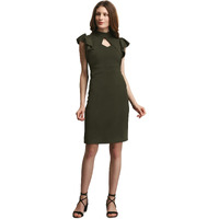 Purvaja Womens Bodycon Above Knee Length Dress (Ruby-319-Dark Olive_Dark Olive_Large)
