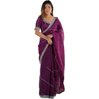 Satrani Women's Tissue Silk Sequin Embroidery Saree With Unstitched Blouse Piece (4472S115N_Purple)