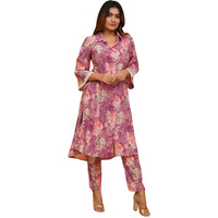 Fabnex Cotton Blend Regular Women Kurta Set (Kk-39-Pink-M_Pink