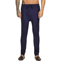 Kisah Men's Churidar, Solid Navy Blue Cotton Blend (38)