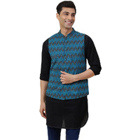 Fabindia Men's Jacket (20041045_Blue