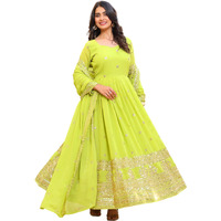 Fashion Basket Georegtte Anarkali Long Dress For Women