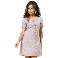 Oomph! Women's Crepe Sheath Mini Dress (Md874_Digital Lavender