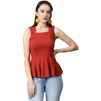 Kotty Women's Solid Casual Sleeveless Top