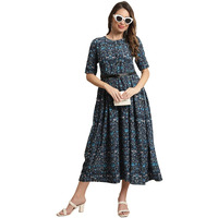 Tee Projekt Women Timeless Pattern Blue Gown Dress