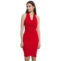 Kotty Women's Solid Amaranth Red Casual Dress(Red,L)-Kttdress430L