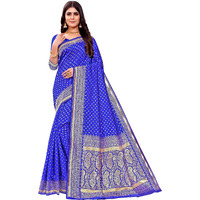 Sugathari Women's Art Silk Royal Blue Kanchipuram Saree (San Pari 123 R Blue)