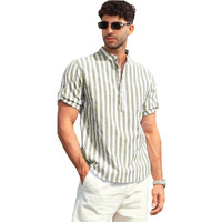 Be Active Men's Cotton Regular Fit Shirt (Rf0039_Cement Grey, Medium