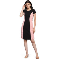 Purvaja Womens Bodycon Knee Length Dress(Lucy-112-Pe-Bl_Peach_X-Large)