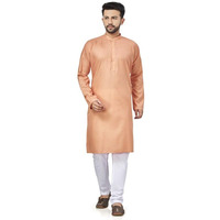 Be Active Men's Traditional Solid Full Sleeves Kurta || Cotton Kurta For Men || Men Kurta For Wedding || Kurta For Men (N-Rfsk0001 35 Kr L) Coral