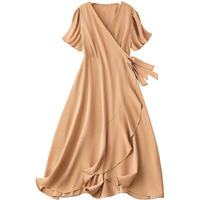 Lymio Midi Dresses For Women | Western Dresses For Women | Dress For Women | Dresses (695-698) (L, Khakhi)