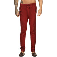 Kisah Men's Churidar, Maroon Solid Cotton Blend (40)