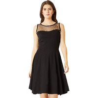 Miss Chase Women's Cotton Skater Dress(Mcaw18D10-96-62-03,Black,Small)