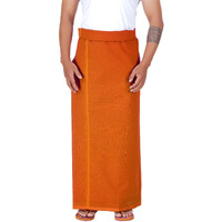Prakasam Cotton Men's Single (1.30X2.00 Mtrs-4 Yard) M.Kavi Colour Solid Hb Border Men Dhoti