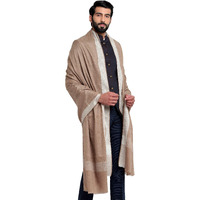 Weavers Villa Men's Woven Border Pure Wool Lohi/Woollen Shawl, 125Cm X 250Cm