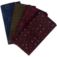 Weavers Villa Men's Black Printed Unstiched Cotton Lungi - Pack Of 4 (Length - 2.10 Meters)