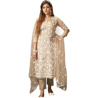 Womanista Women's Floral Embroidered Chikankari Pure Cotton Kurta With Trousers & Dupatta(Kurtaset_1121_S), Kurta Trouser With Dupatta Set