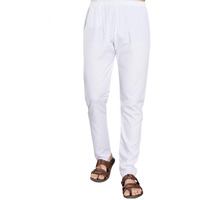 Divisive Men's Cotton Blend Stitched Slim Fit Pyjama (Dpt1_S_White)
