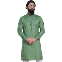 Divisive Men's Pure Cotton Only Slim Fit Kurta (Dkrt202_Xxl_Dusty Green)